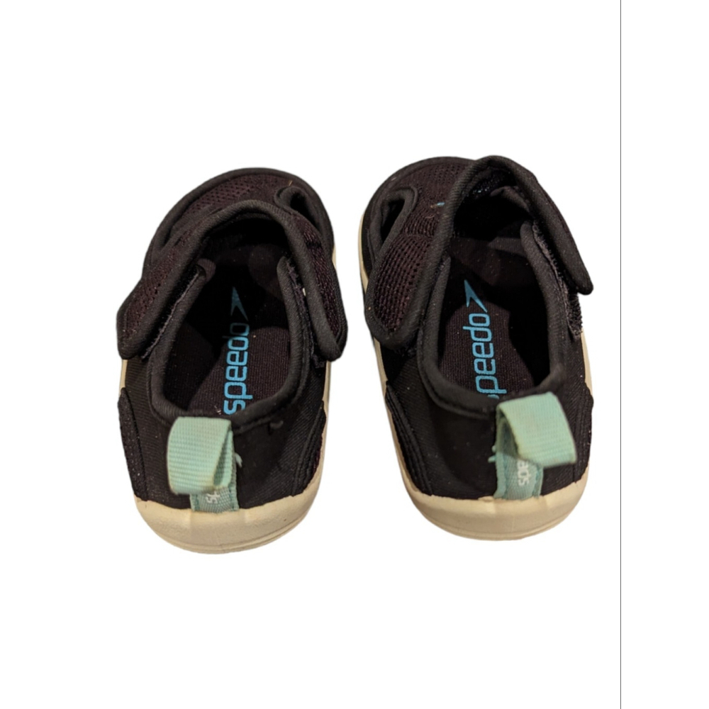 Speedo Swim Shoes Boys Med 7/8 Hybrid Black/Blue Water Shoes - Picture 3 of 9